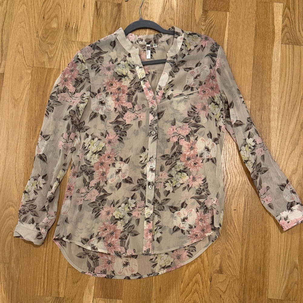 Kut from the Kloth Floral Button-Up Blouse